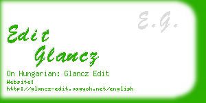edit glancz business card